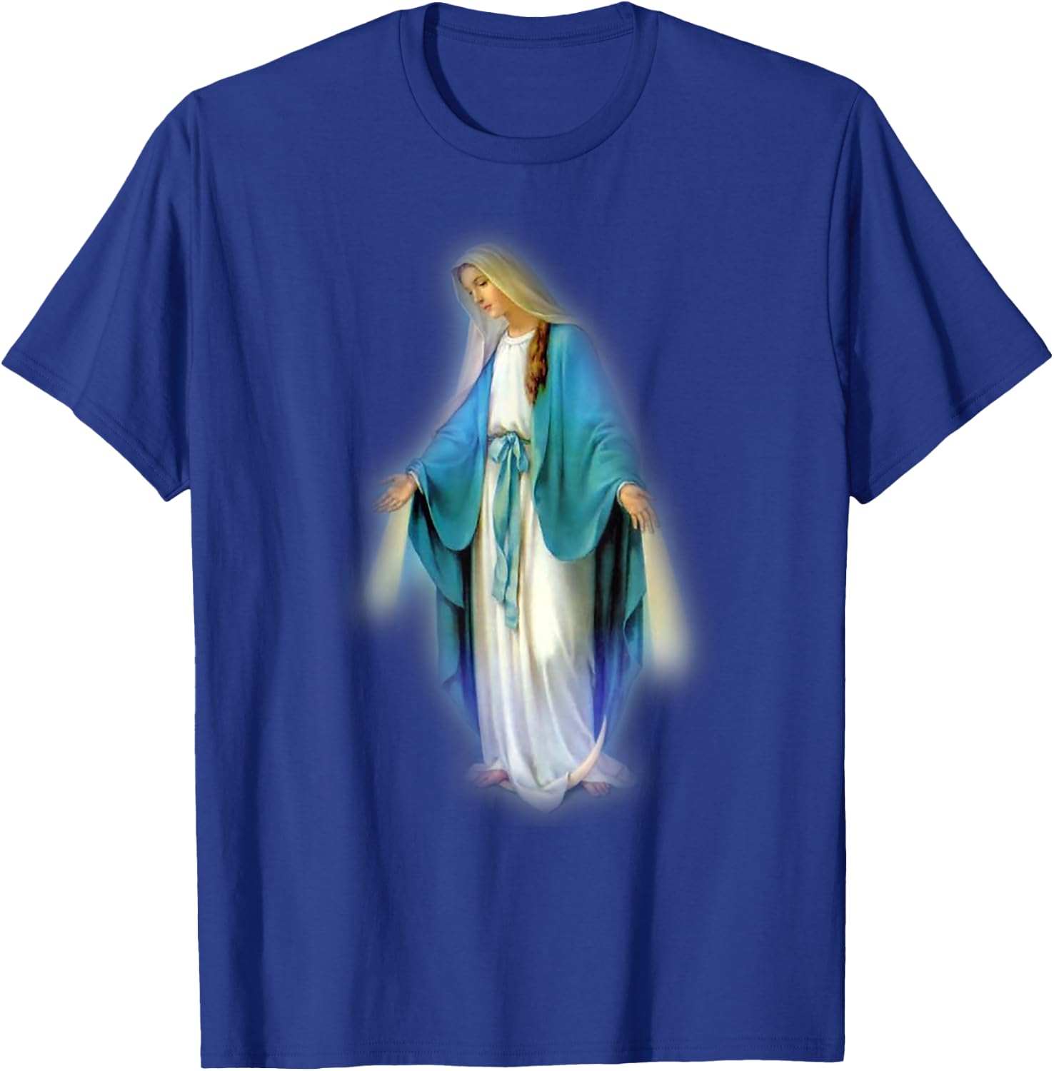 Mary, Blessed Mother Catholic T-Shirt - T-Shirt | Royal
