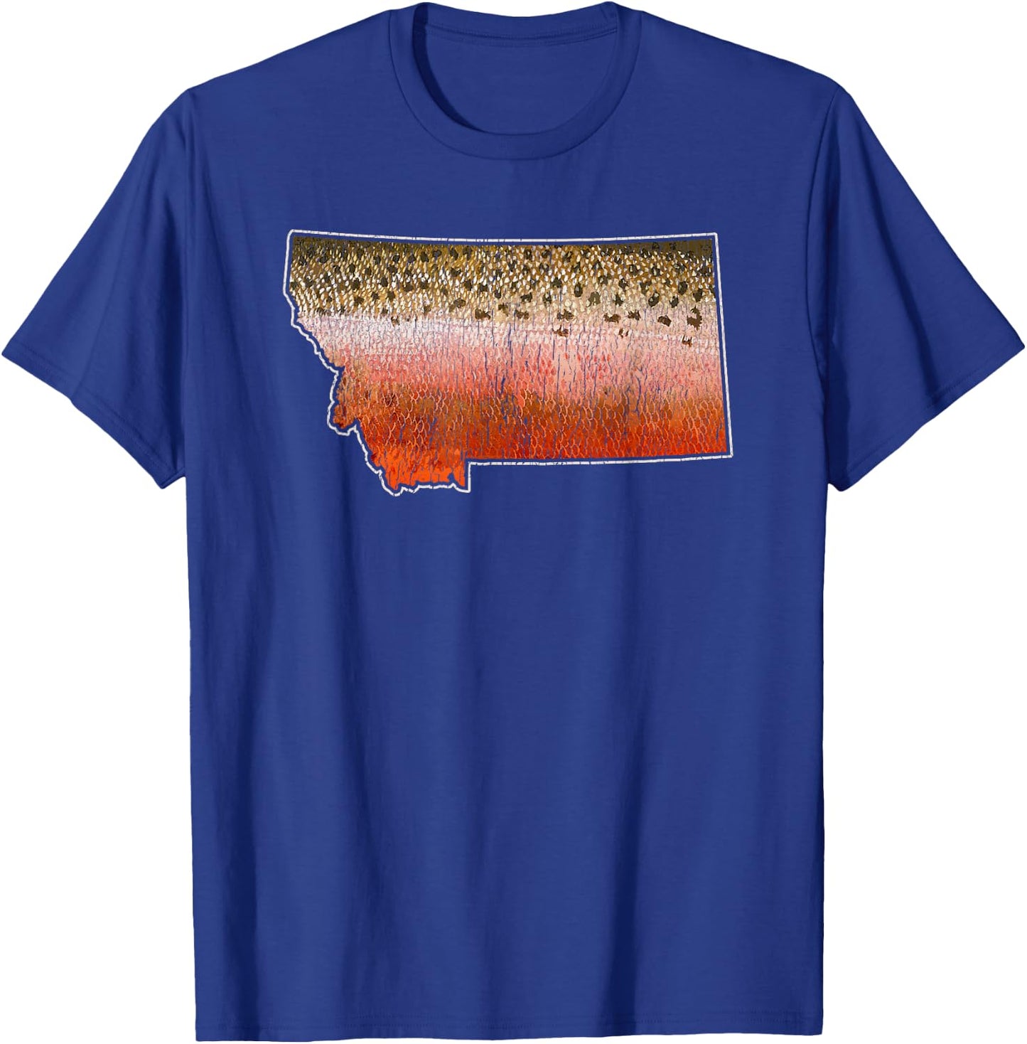 Cutthroat Trout Fishing Shirt - Montana Fly Fishing T-Shirt - T-Shirt | Royal