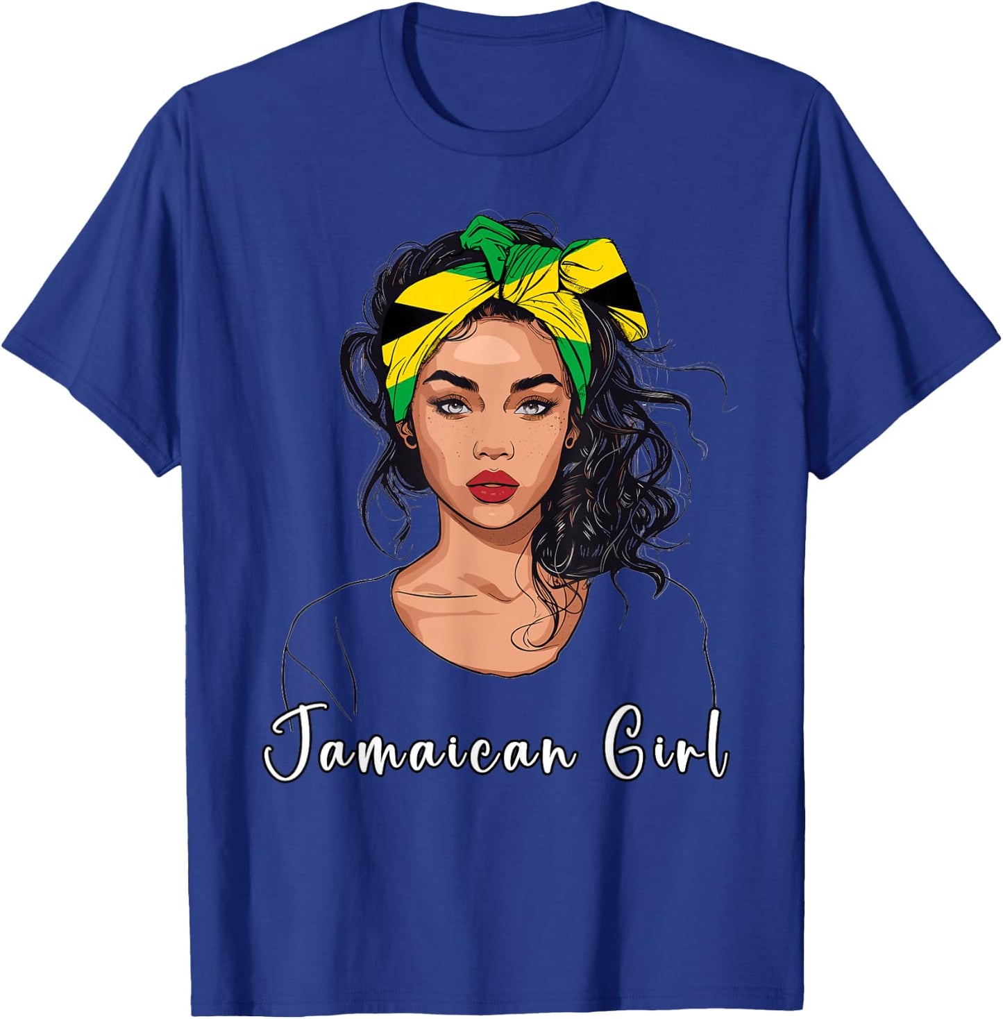 Jamaican Girl Flag Souvenirs Products Jamaica T-Shirt - T-Shirt | Royal