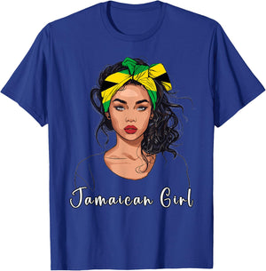 Jamaican Girl Flag Souvenirs Products Jamaica T-Shirt - T-Shirt | Royal