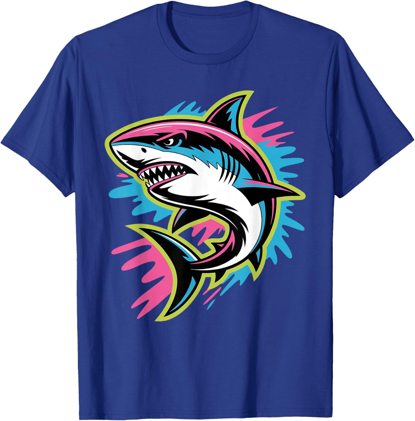 Cool Shark Art Women Kids Boys Girls Shark Lover T-Shirt - T-Shirt | Royal