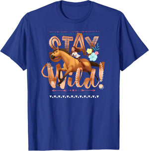DreamWorks Spirit Riding Free Stay Wild T-Shirt - T-Shirt | Royal