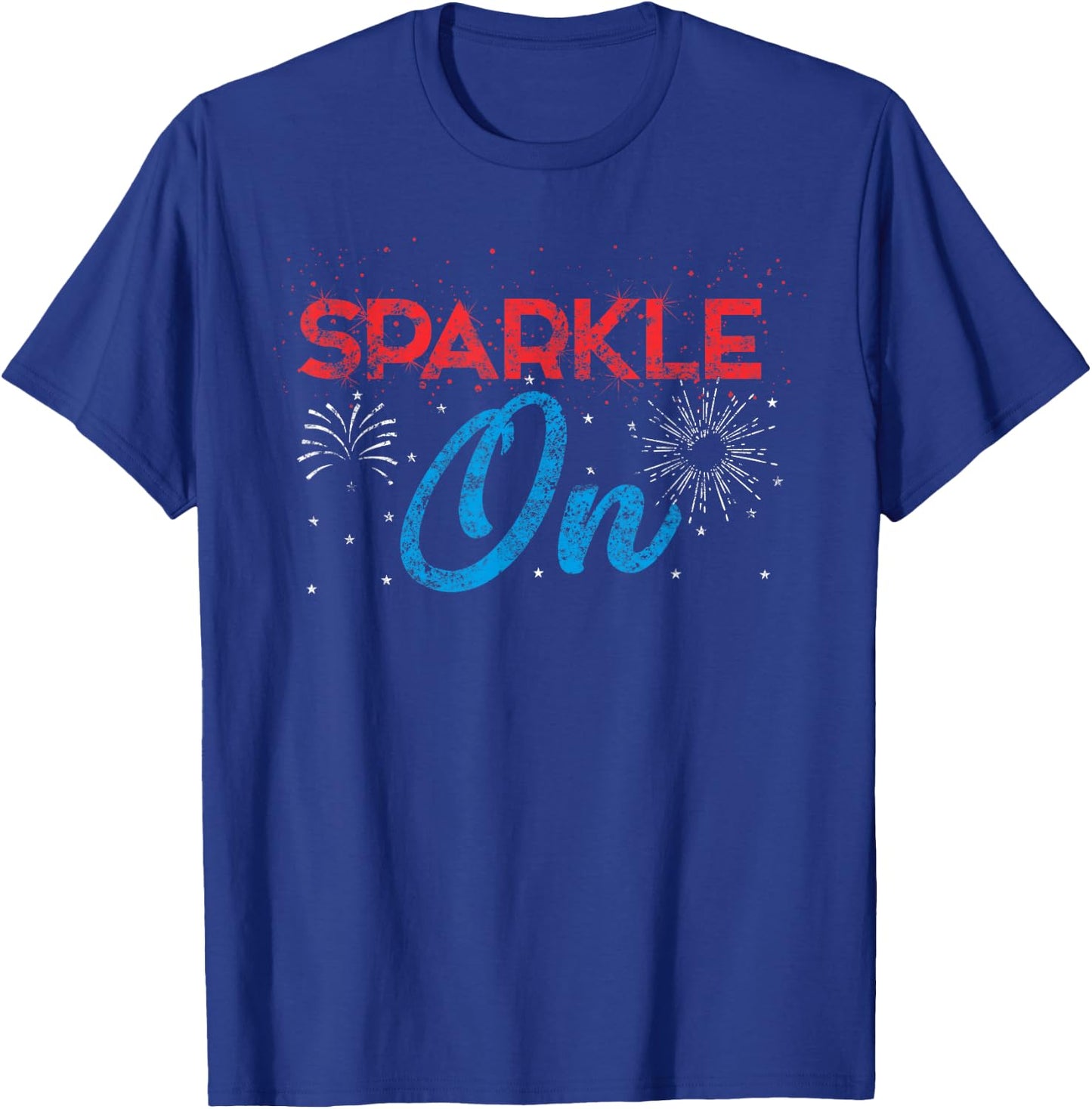 4th of July T Shirt Cute Sparkle On Fireworks Lover Gift T-Shirt - T-Shirt | Royal