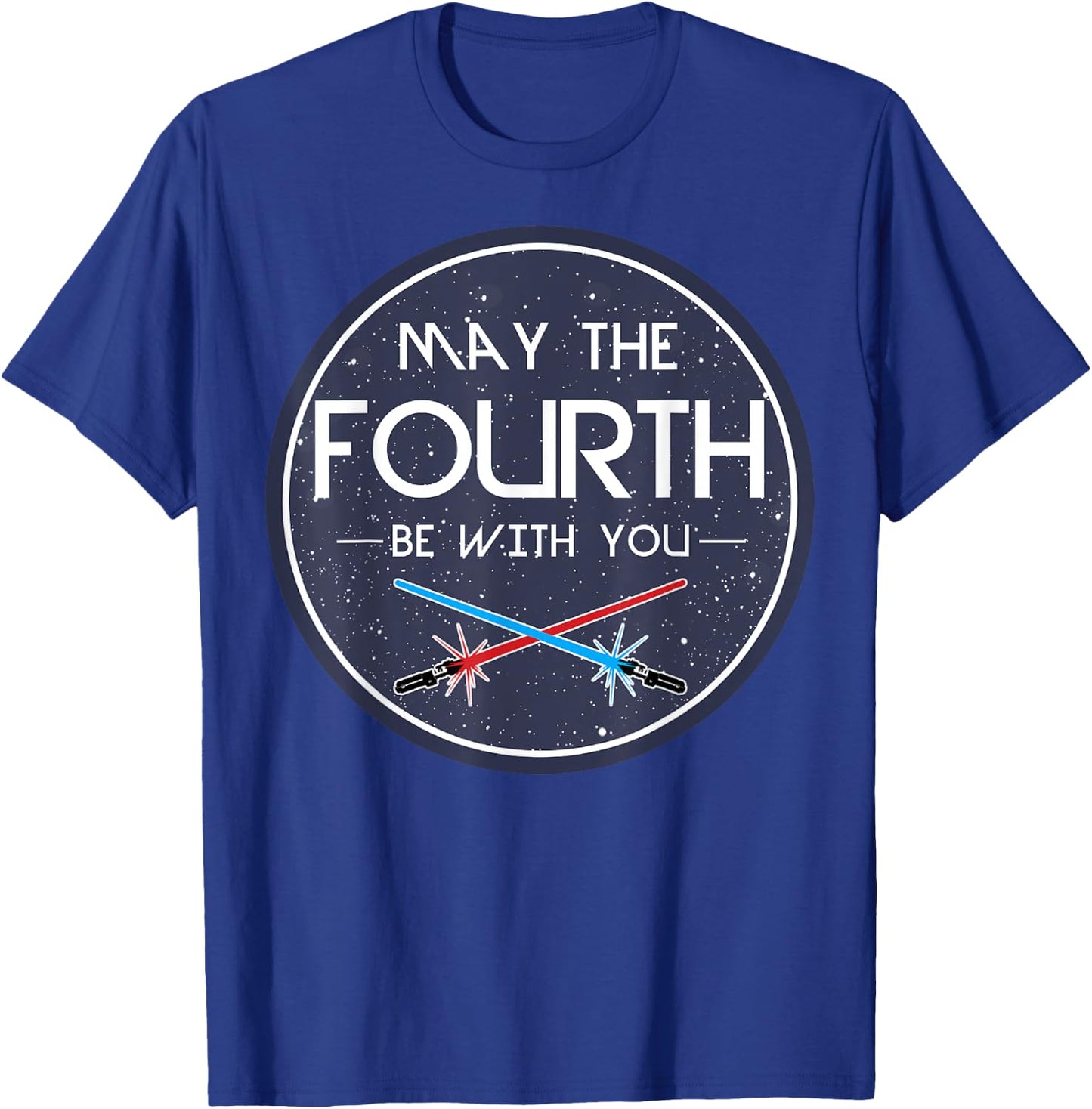Star Wars May The Fourth Be With You Lightsaber Clash Poster T-Shirt - T-Shirt | Royal