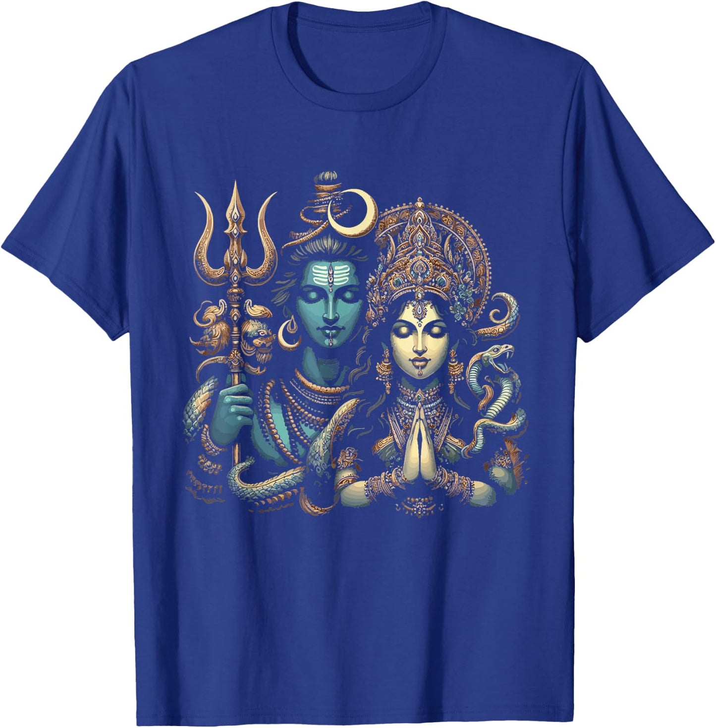 Lord Shiva Durga Hindu God Mahadeva Goddess Goddess Parvati T-Shirt - T-Shirt | Royal
