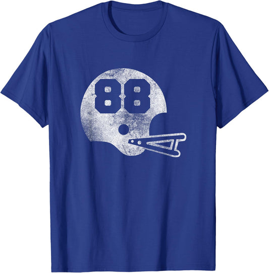 Vintage Football Jersey Number 88 Player Number T-Shirt - T-Shirt | Royal