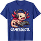 Gamesolotl Axolotl Video Gamer Kawaii Anime Gifts Boys Teens T-Shirt - T-Shirt | Royal