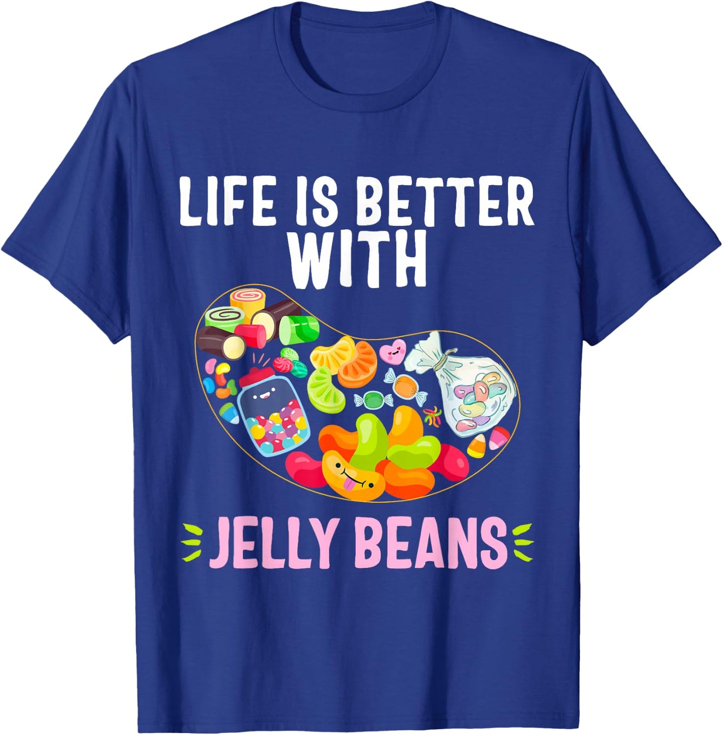 Jelly Bean Soft Sugar Candy Fruity Juicy Kids Gift T-Shirt - T-Shirt | Royal
