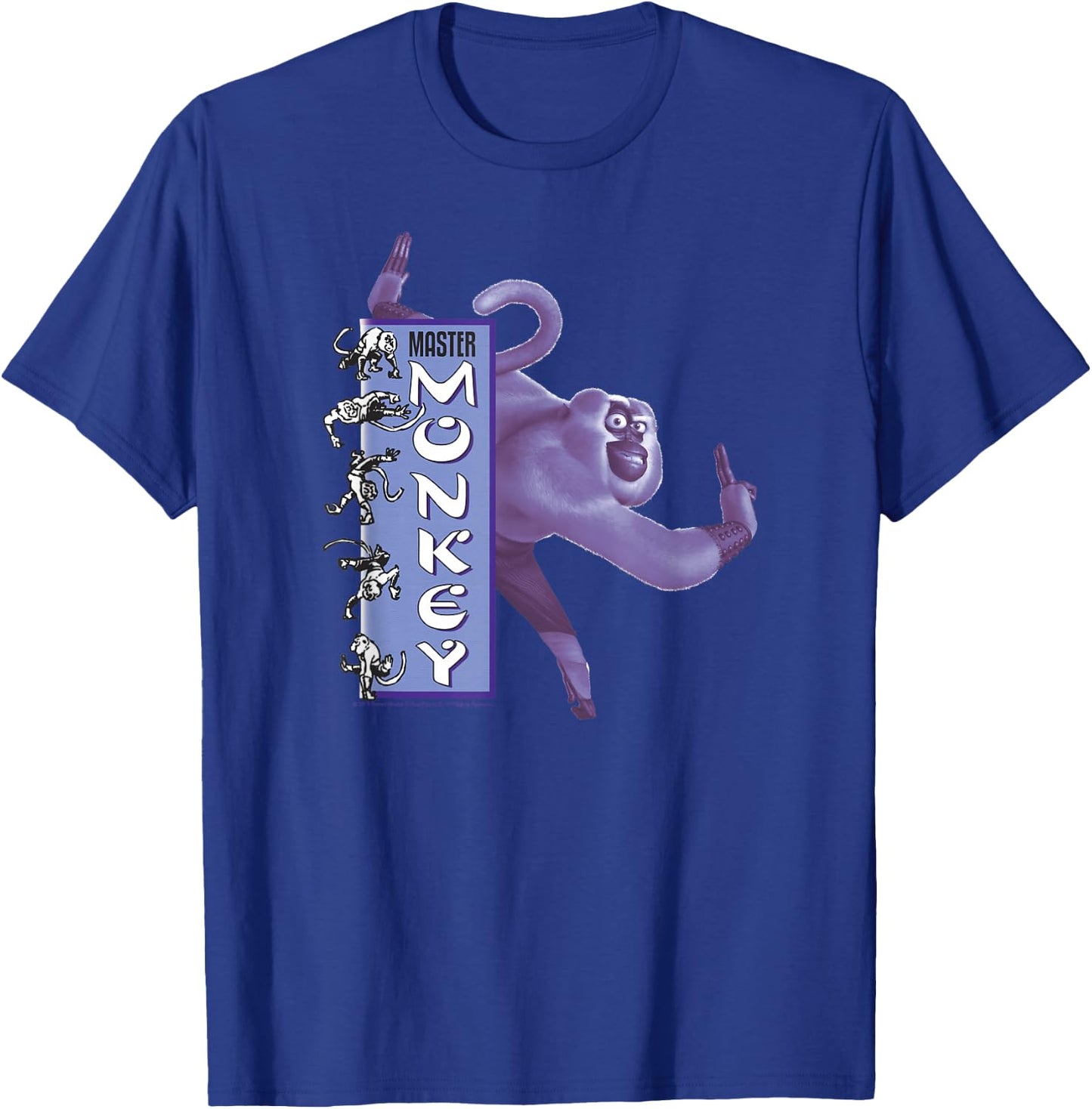 Kung Fu Panda Master Monkey Action Pose Banner T-Shirt - T-Shirt | Royal