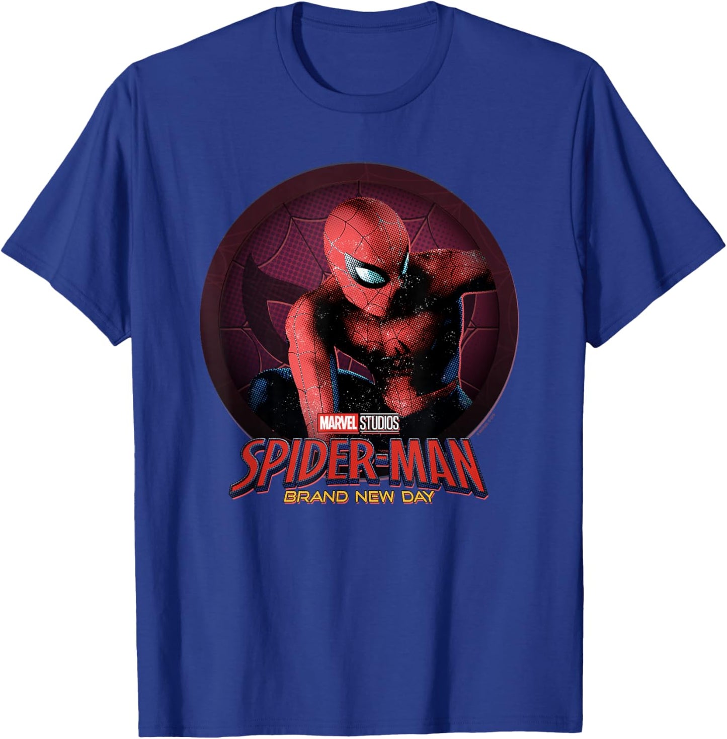 Marvel Spider-Man: New Day Spidey Circle Badge T-Shirt - T-Shirt | Royal