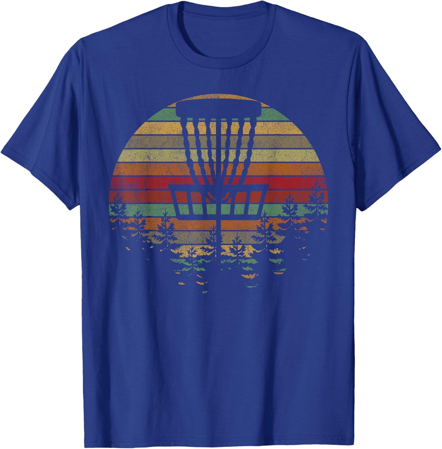 Retro Vintage Disc Golf Shirt Frolf Flying Disc Sport T-Shirt - T-Shirt | Royal