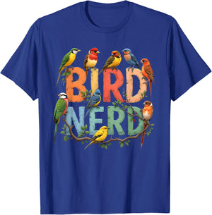 Bird Nerd Funny Bird Watching Birding Bird Lover Watcher T-Shirt - T-Shirt | Royal