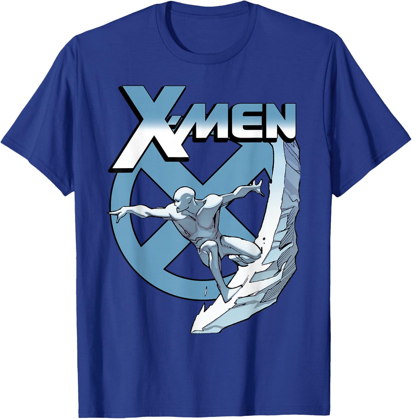 Marvel X-Men Iceman Blue X Epic Cold Slide Graphic T-Shirt - T-Shirt | Royal
