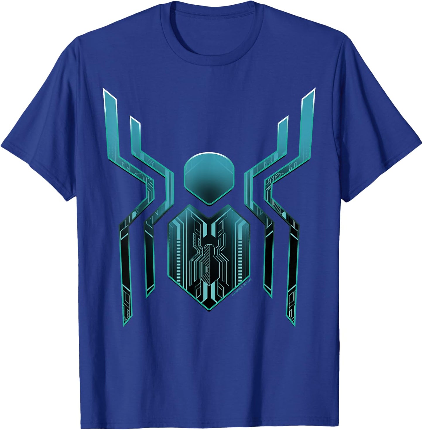 Marvel Spider-Man Far From Home Tech Spider Chest Symbol T-Shirt - T-Shirt | Royal