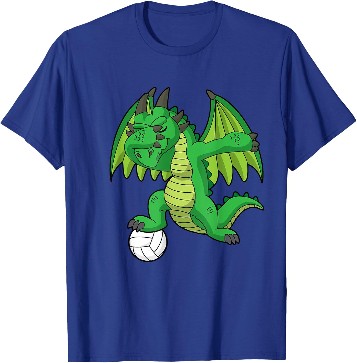 Dabbing Dragon Volleyball Dragons T-Shirt - T-Shirt | Royal