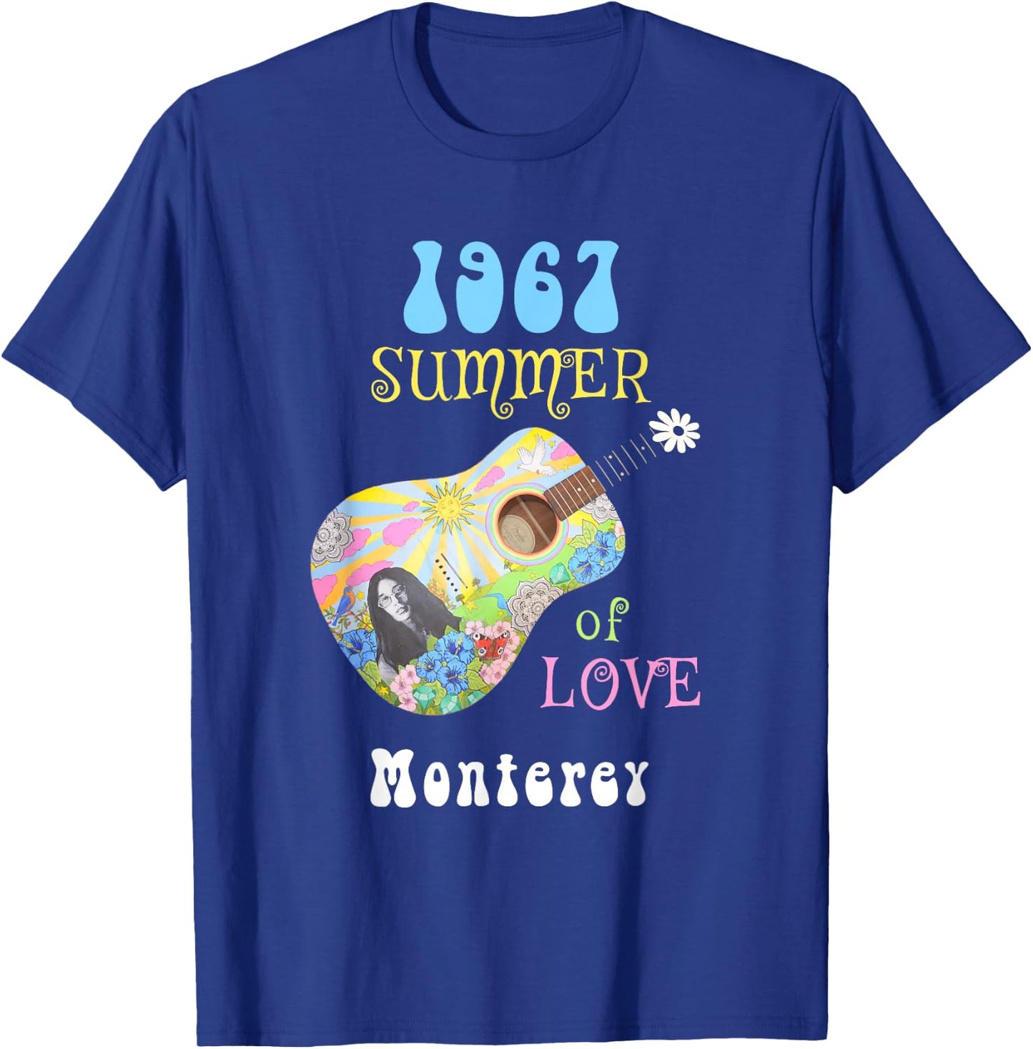 1967 Summer of Love Monterey Hippie T-Shirt - T-Shirt | Royal
