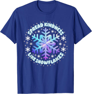 Spread Kindness Like Snowflakes Christmas Teacher Unity Day T-Shirt - T-Shirt | Royal