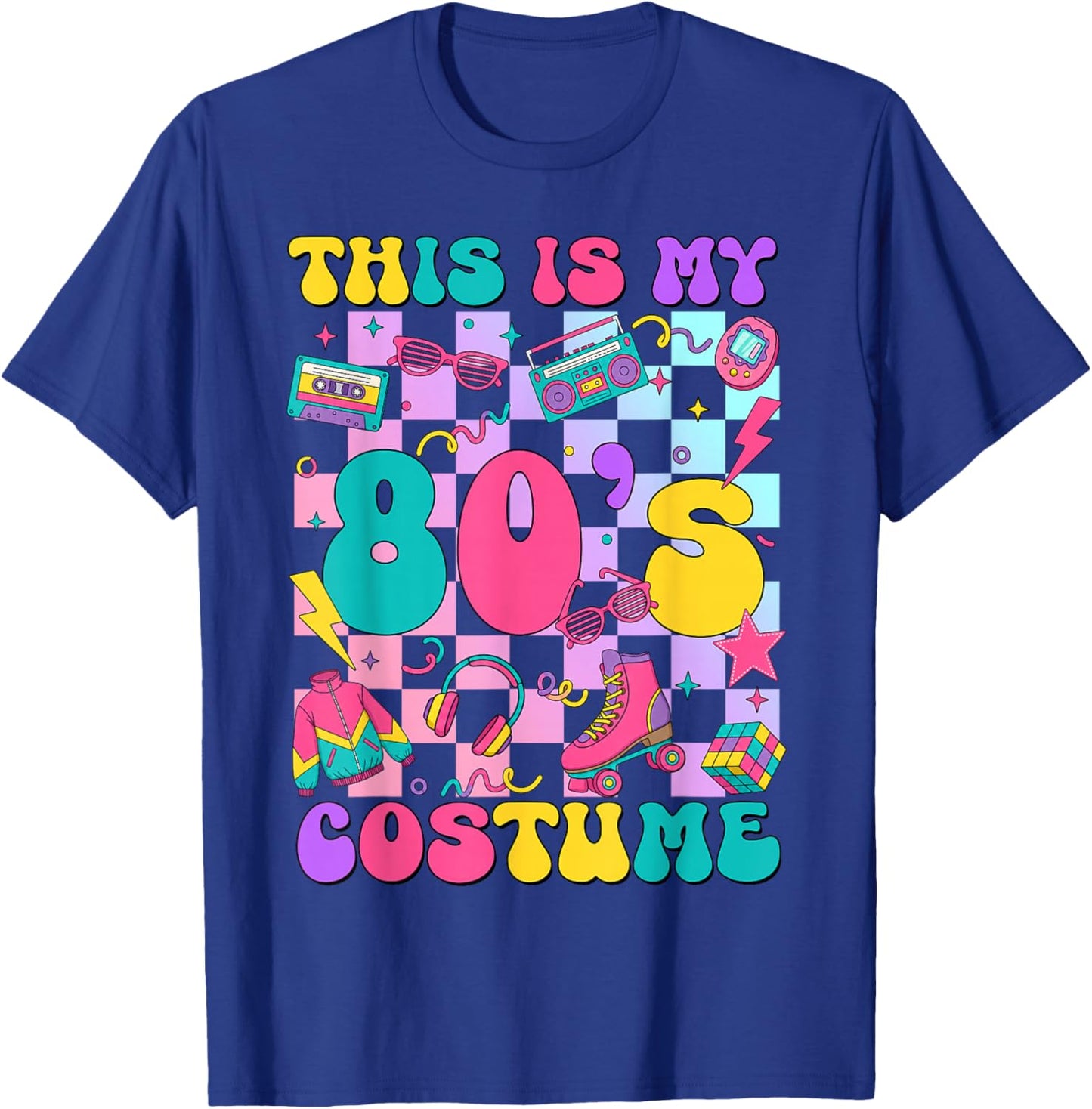 This is My 80s Costume 1980s Party 80's Outfit Men Women T-Shirt - T-Shirt | Royal
