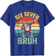 Funny 67 Meme Boys Kids 6 7 Dabbing Six Seven Bruh Bigfoot T-Shirt - T-Shirt | Royal