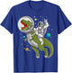 Astronaut Riding T-Rex Dinosaur Astro T-Rex Space Gift T-Shirt - T-Shirt | Royal