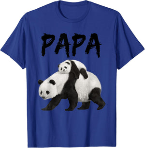 Cool Graphic Design Panda Papa Bear Dad T-Shirt - T-Shirt | Royal