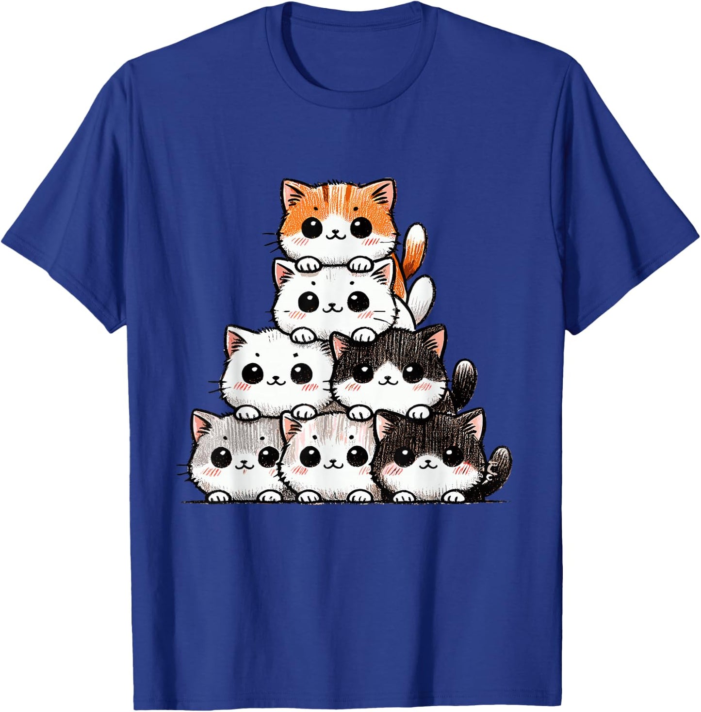 Cute Cats & Kittens, Cat Lover | Anime & Kawaii T-Shirt - T-Shirt | Royal