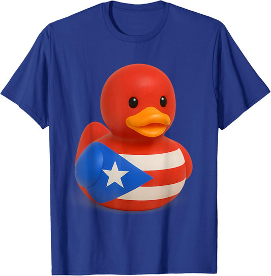 Puerto Rico Rubber Duck Flag Ducky Duckie T-Shirt - T-Shirt | Royal