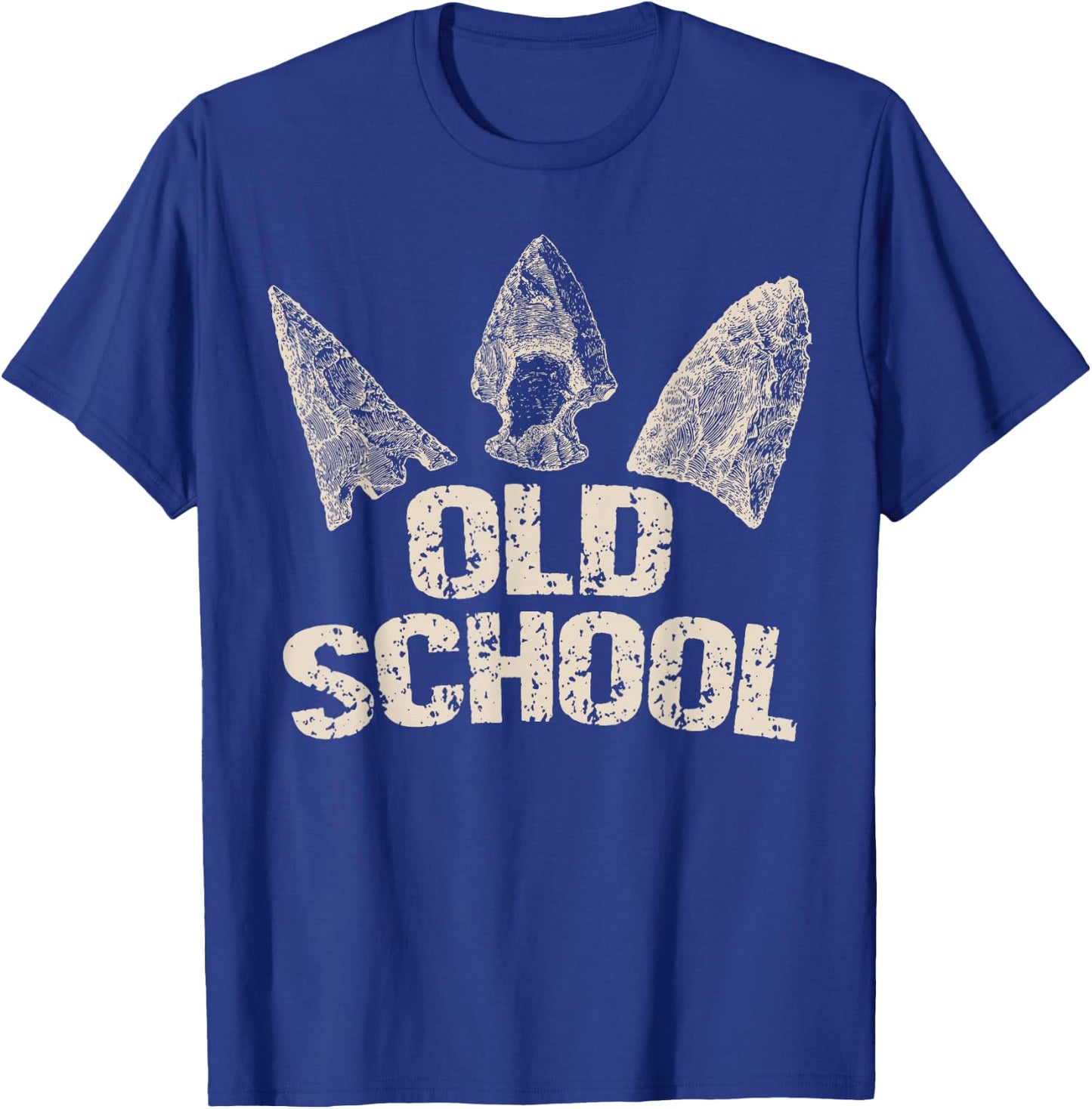 Vintage Arrowhead Hunting Old School Archery Arrow Heads T-Shirt - T-Shirt | Royal