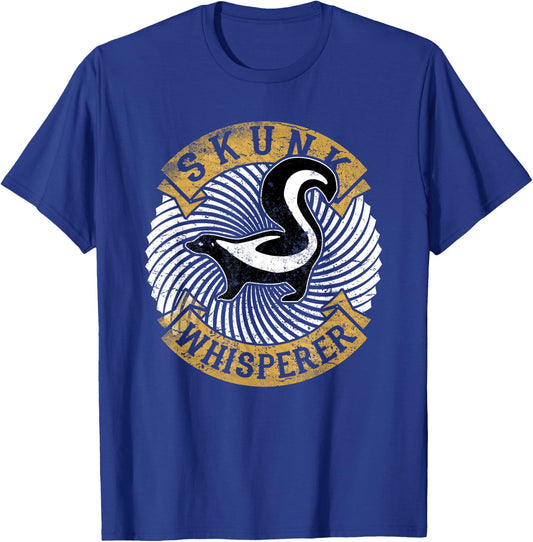 Cute Skunk Whisperer Disressed Shirt Love Skunks Gift T-Shirt - T-Shirt | Royal