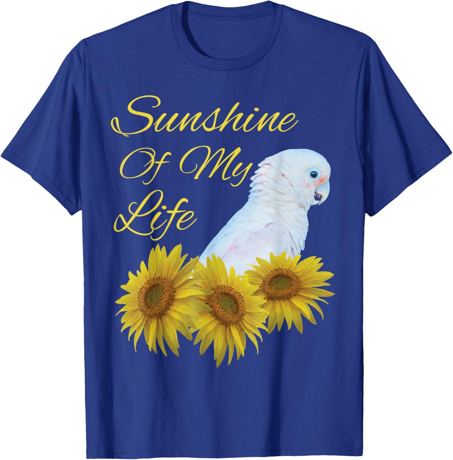 Goffins Cockatoo Parrot Sunshine Sunflower T-Shirt - T-Shirt | Royal