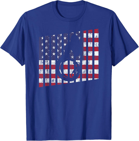 Sousaphone Tuba Shirt Music American Flag Red White Blue T-Shirt - T-Shirt | Royal