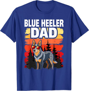 Funny Australian Cattle Dog Blue Heeler Dad T-Shirt - T-Shirt | Royal
