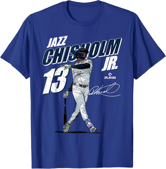 License Champs Jazz Chisholm -Adults, -Kids Baseball Fan Blue Small Modern Sports Team Themed Classic Fit Lightweight T-Shirt - T-Shirt | Royal