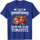 I Love Gardening from My Head Tomatoes Funny Gifts Men Women T-Shirt - T-Shirt | Royal