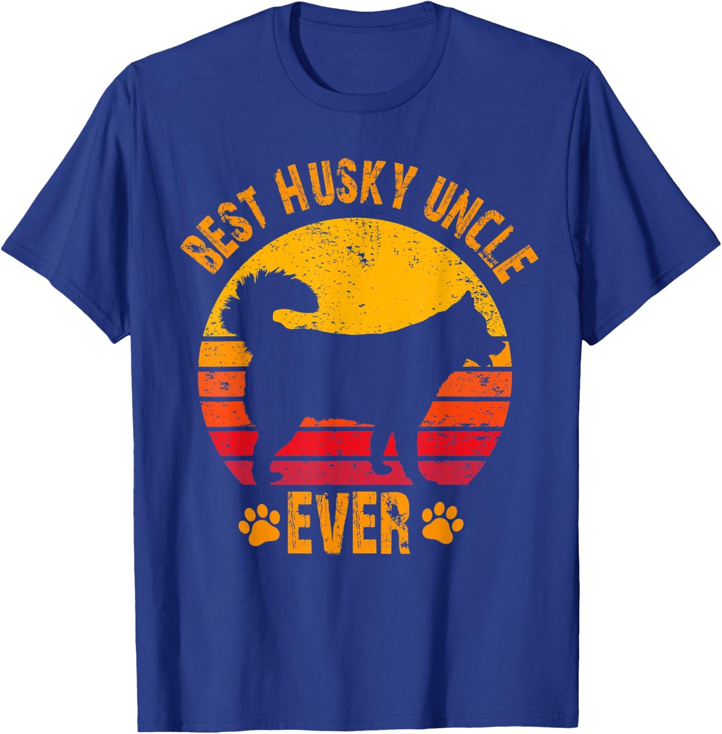 Best Husky Uncle Ever Funny Gift Uncle T-Shirt - T-Shirt | Royal