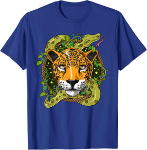 Jaguar Snake Forest Jungle Animals Jaguar Lover T-Shirt - T-Shirt | Royal