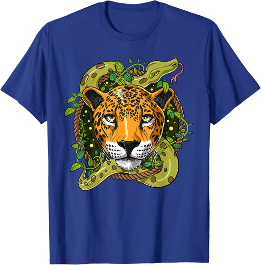 Jaguar Snake Forest Jungle Animals Jaguar Lover T-Shirt - T-Shirt | Royal