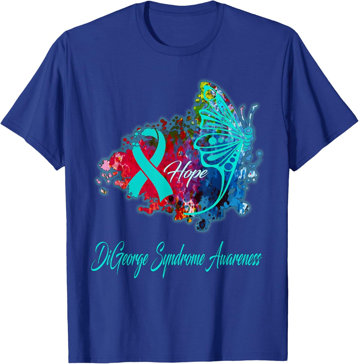 DiGeorge Syndrome Awareness Designs DiGeorge Syndrome Awareness - -Adults, Black, Small T-Shirt - T-Shirt | Royal