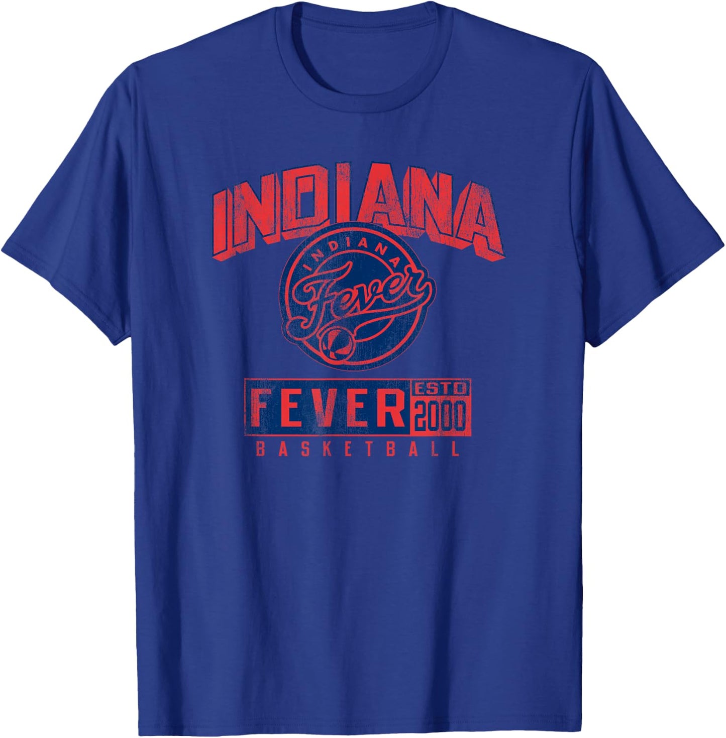 Indiana Fever WNBA -Adults , Black, Small, Short Sleeve, , Classic, Letter Print T-Shirt - T-Shirt | Royal