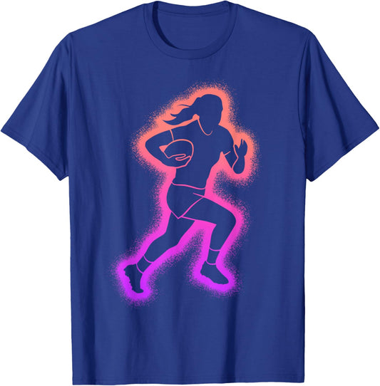 Rugby Kids Women Girls Rugby Player T-Shirt - T-Shirt | Royal