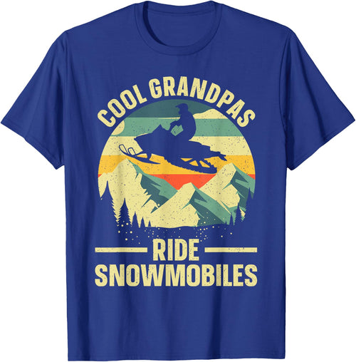 Cool Snowmobile Art Grandpa Snowmobiling Snowmobile