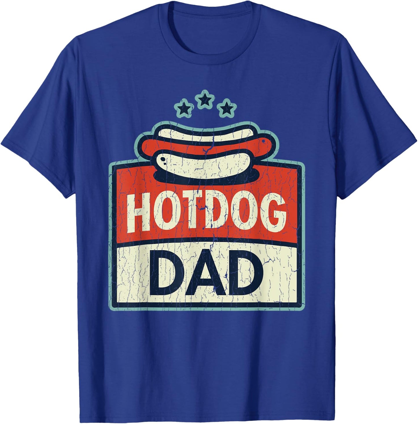 Funny Hotdog Dad Hot Dog Outfit Clothes Gift Father T-Shirt - T-Shirt | Royal