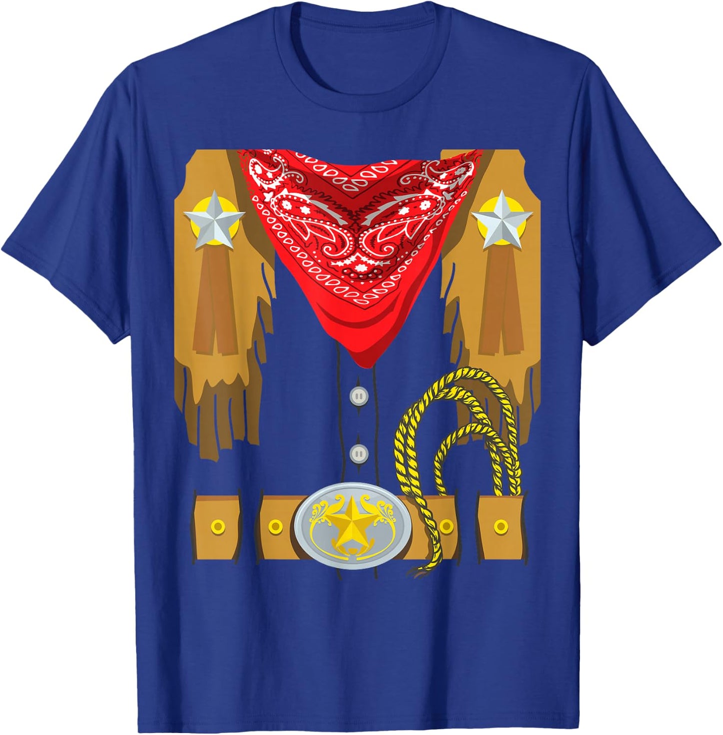 Western Rodeo Sheriff Cowboy Costume T-Shirt - T-Shirt | Royal