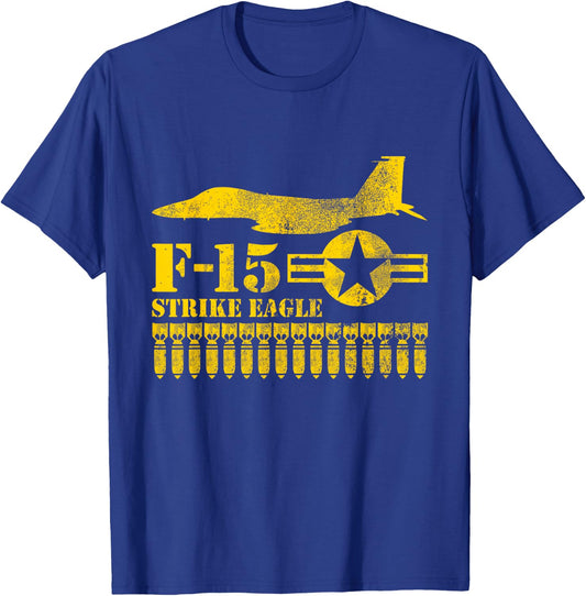 F-15 Strike Eagle Air Force T shirt T-Shirt - T-Shirt | Royal