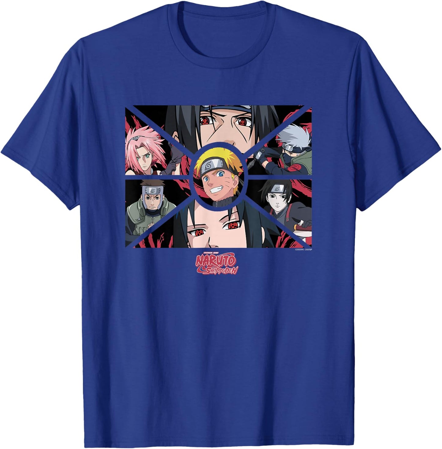 Naruto Shippuden Group Panels Anime T-Shirt - T-Shirt | Royal