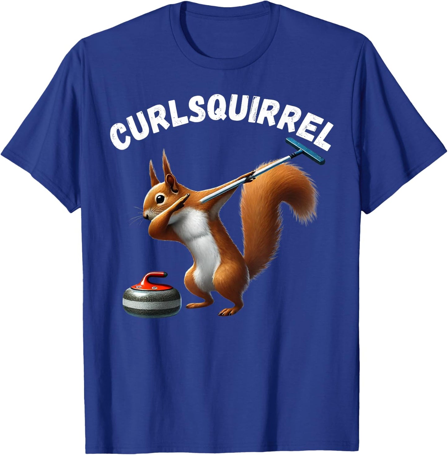 Curlsquirrel Funny Curling Squirrels Curler Man Woman T-Shirt - T-Shirt | Royal