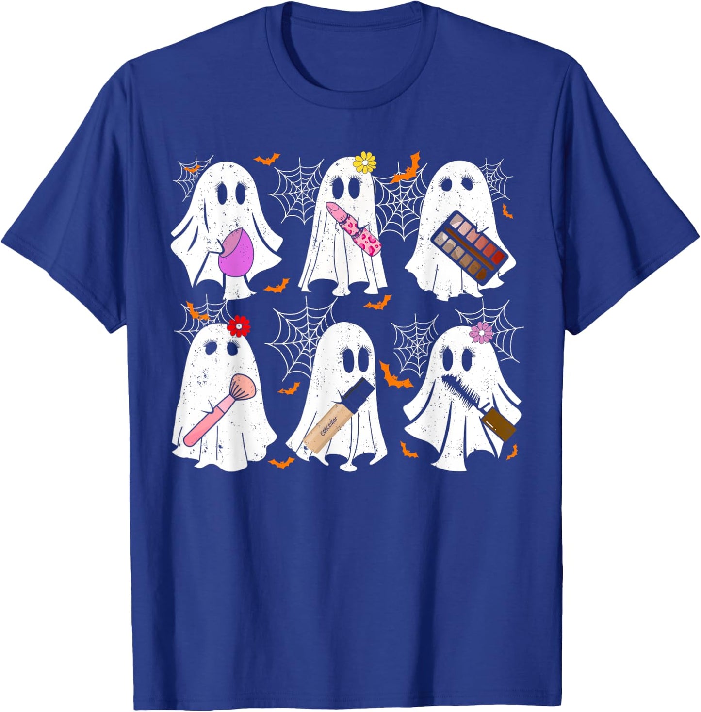 Ghost Makeup Artist Funny Costume For Halloween Men & Women T-Shirt - T-Shirt | Royal