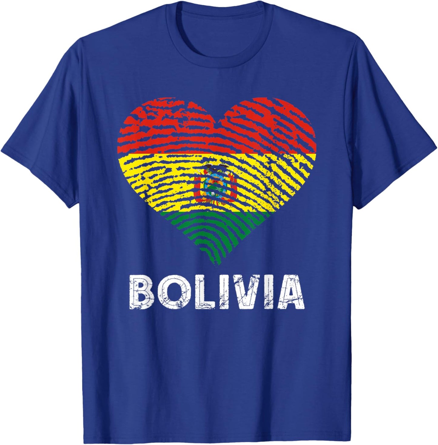 Bolivian Flag Heart Bolivian Pride Bolivian Roots Bolivia T-Shirt - T-Shirt | Royal