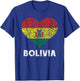 Bolivian Flag Heart Bolivian Pride Bolivian Roots Bolivia T-Shirt - T-Shirt | Royal