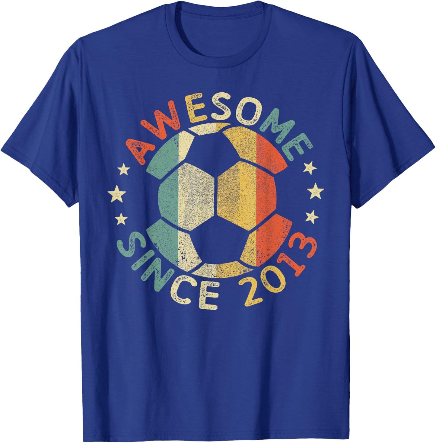 Awesome Since 2013 12th Birthday 12 Year Old Soccer Player T-Shirt - T-Shirt | Royal